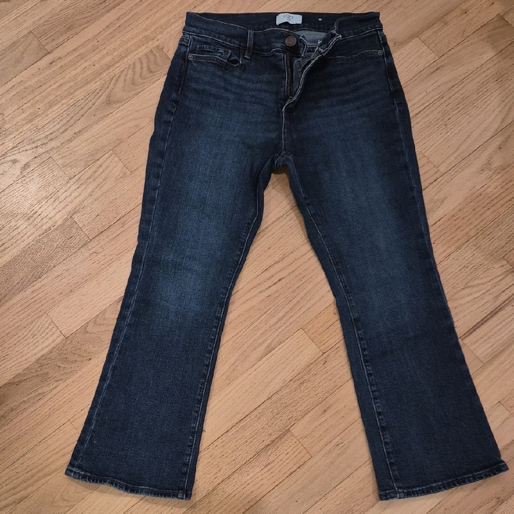 LOFT Dark Indigo Wide Leg Jeans